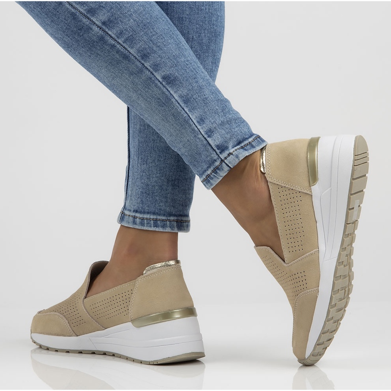 Pantofi din piele Filippo DP3537 / 22 Be beige bej 2