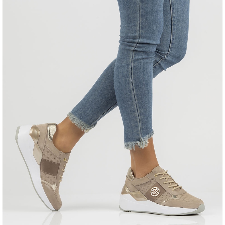 Tenisi din piele Filippo DP3553 / 22 Be beige bej 1