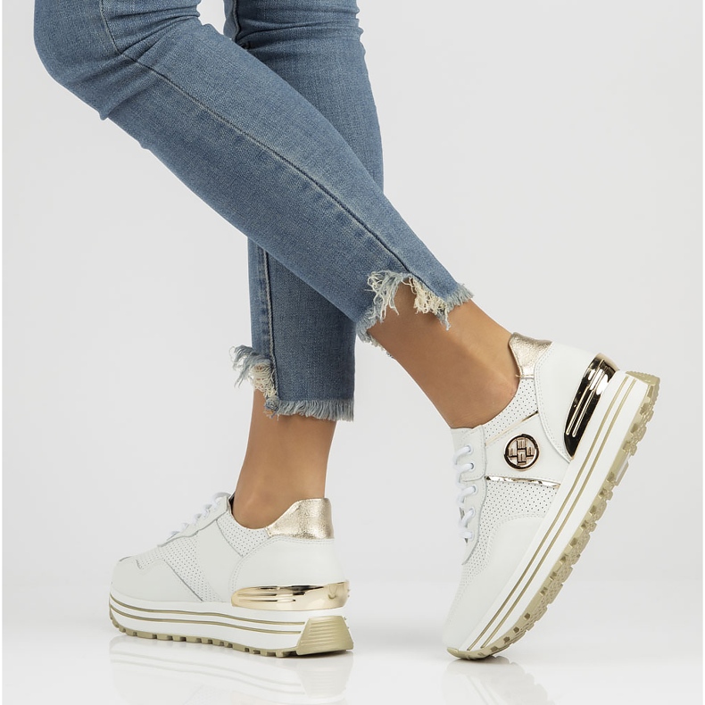 Tenisi din piele Filippo DP3538 / 22 Wh alb 1