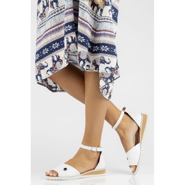 Sandale din piele Filippo DS3900 / 22 Wh alb 1