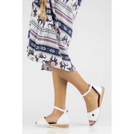 Sandale din piele Filippo DS3900 / 22 Wh alb 2