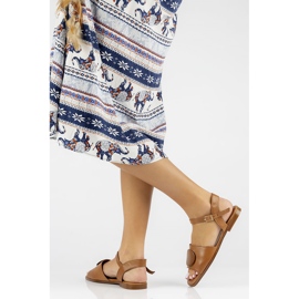 Sandale din piele Filippo DS3900 / 22 Br maro 1