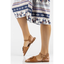 Sandale din piele Filippo DS3900 / 22 Br maro 2