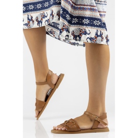 Sandale din piele Filippo DS3901 / 22 Br maro 1