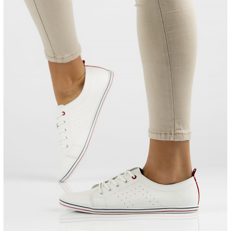 Pantofi din piele Filippo DP073 / 22 Wh alb 1