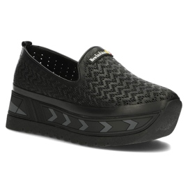Pantofi din piele Filippo DP3906 / 22 Bk negru 1