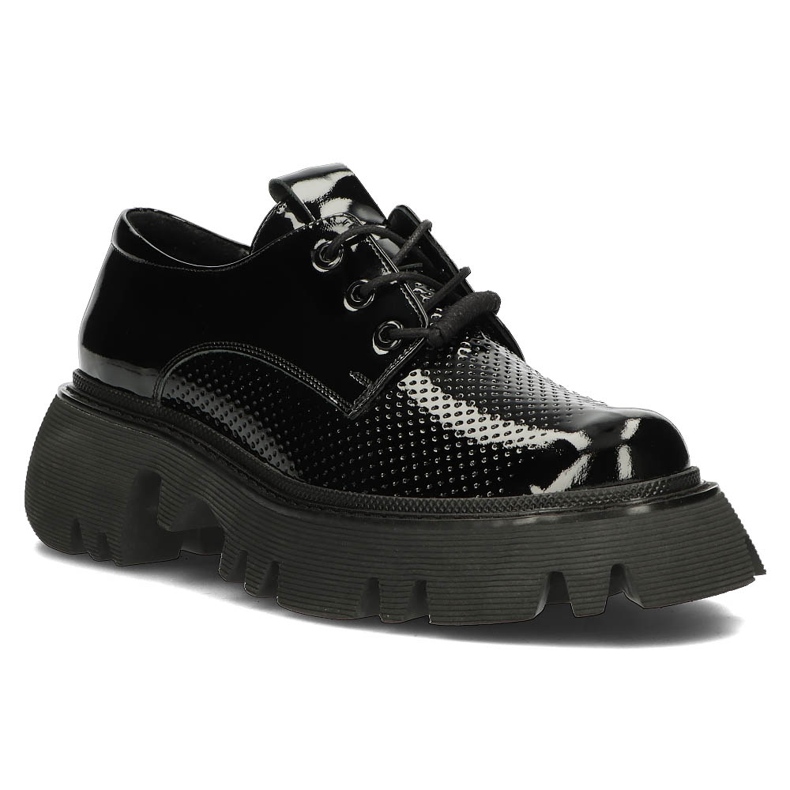 Pantofi din piele Filippo DP3909 / 22 Bk negru 1