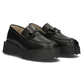 Pantofi din piele Filippo DP3910 / 22 Bk negru 4