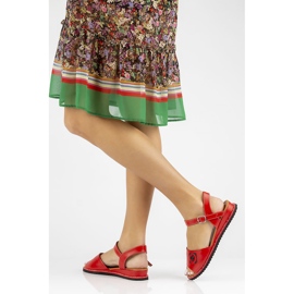 Sandale din piele Filippo roșii DS3913 / 22 Rd roșu 1