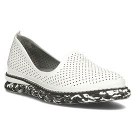 Pantofi din piele Filippo DP3919 / 22 Wh alb 1