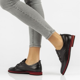 Pantofi din piele Filippo DP3917 / 2022 Bk negru 7