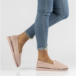 Pantofi din piele Filippo DP3623 / 22 Pi roz 4