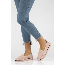 Pantofi din piele Filippo DP3623 / 22 Pi roz 3