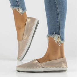Pantofi din piele Filippo DP031 / 22 Go golden de aur 7