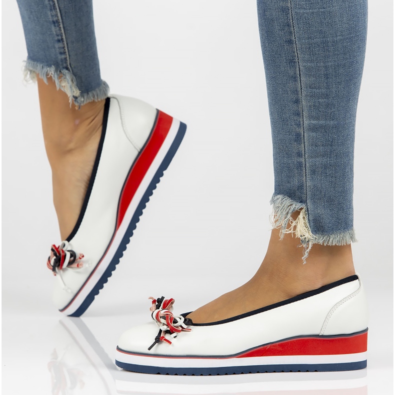 Balerini din piele Filippo DP2159 / 22 Wh alb 1 Balerini din piele Filippo DP2159 / 22 Wh alb 1