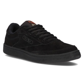 Pantofi din piele Filippo MSP2123 / 22 Bk negru 1