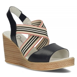 Sandale din piele Filippo DS3520 / 22 Nv bleumarin albastru marin 1