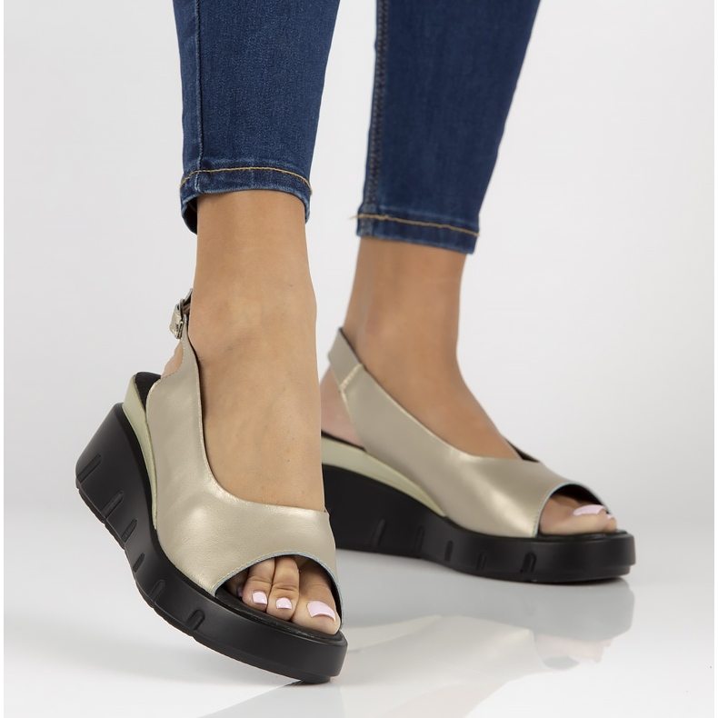 Sandale din piele Filippo DS3595 / 22 Go golden de aur 2