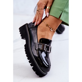 S.Barski Pantofi din piele lăcuită în Corine neagră negru 1