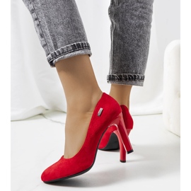 Pompe roșii pe toc stiletto Blair roșu 2 Pompe roșii pe toc stiletto Blair roșu 2