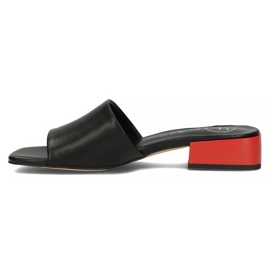 Papuci de piele Filippo DK3721 / 22 Bk negru 2