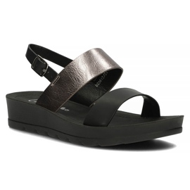 Sandale Filippo DS3612 / 22 Bk negre negru argint 2