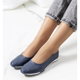 Balerini Simge din piele bleumarin albastru 1