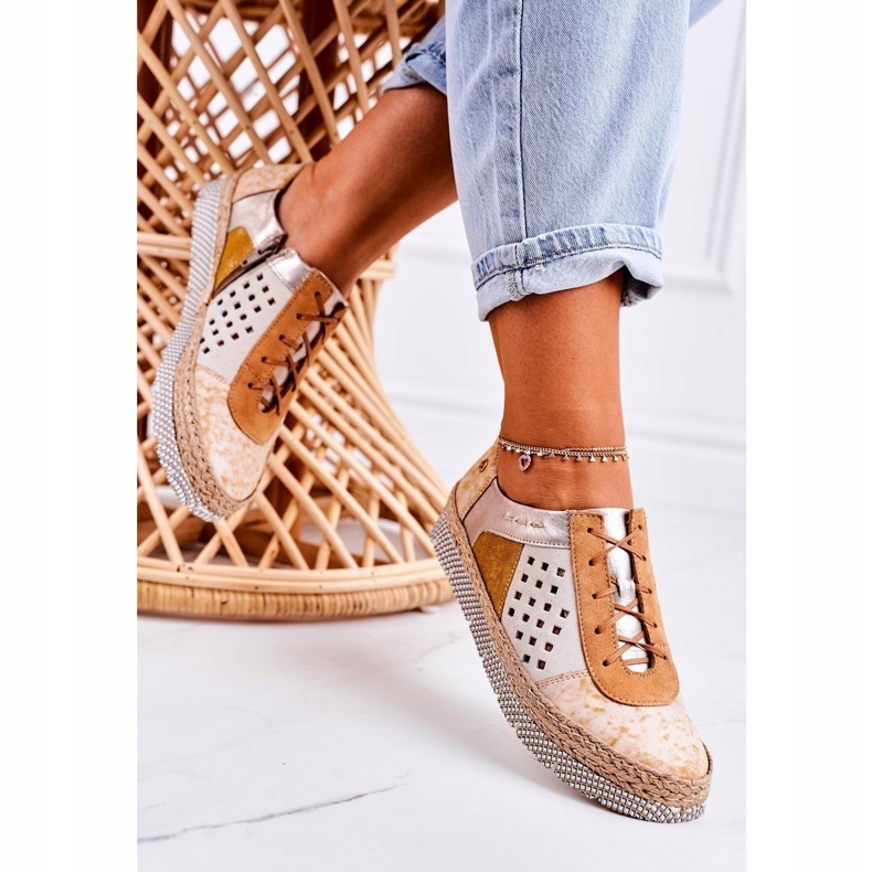 Încălțăminte din piele pentru femei Maciejka Yellow 03339-44 galben 2