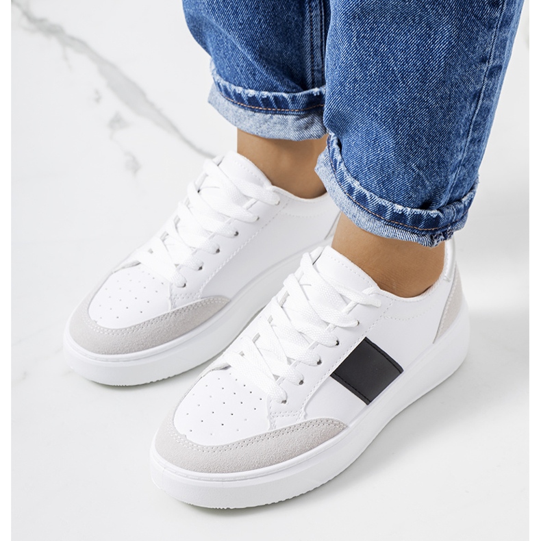 Tenisi albi de damă Ontario negru 1