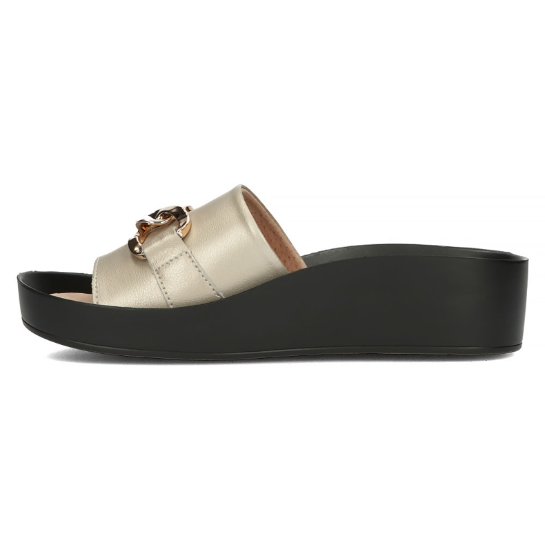 Papuci de piele Filippo DK3590 / 22 Go golden de aur 4