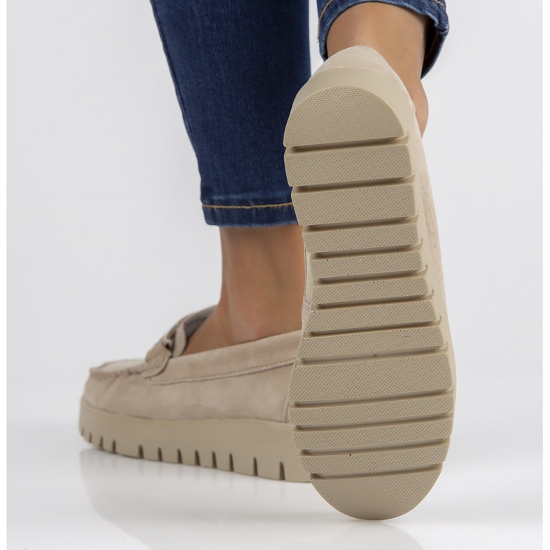 Mocasini din piele Filippo DP3334 / 22 Be beige bej 2