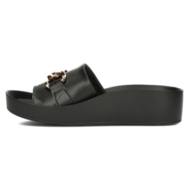Papuci de piele Filippo DK3590 / 22 Bk negru 4