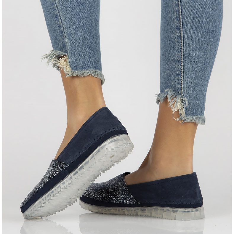 Pantofi din piele Filippo DP2147 / 22 Nv bleumarin albastru marin 2