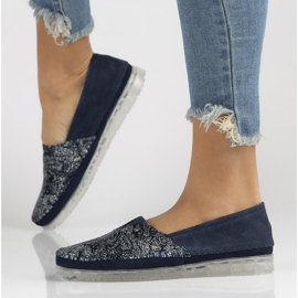 Pantofi din piele Filippo DP2147 / 22 Nv bleumarin albastru marin 1