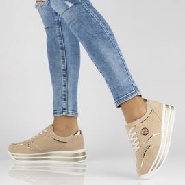 Tenisi din piele Filippo DP3682 / 22 Be beige bej 2