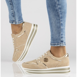 Tenisi din piele Filippo DP3682 / 22 Be beige bej 1