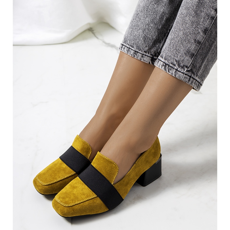 Brogues galbene pe stâlpul Arden negru 1