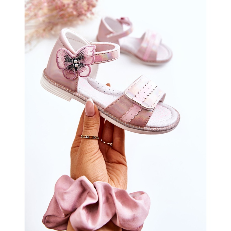 PJ2 Sandale Copii Cu Un Fluture Roz Nicoll 1