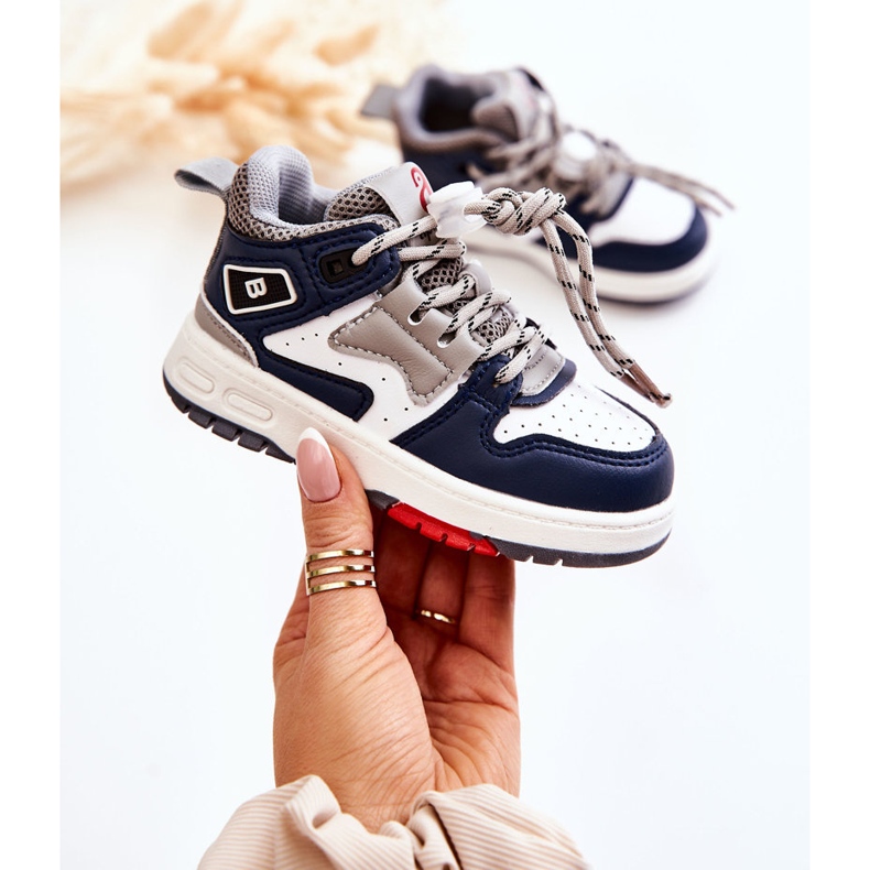 Pantofi sport înalți pentru copii Albastru bleumarin Bruce 1