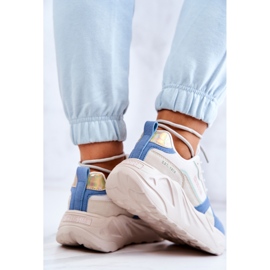 Adidasi dama Memory Foam Big Star JJ274600 Bej-Albastru 6