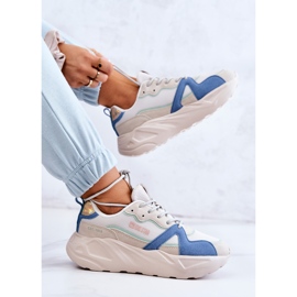 Adidasi dama Memory Foam Big Star JJ274600 Bej-Albastru 9