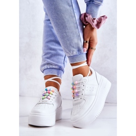 PS1 Pantofi Sport Legați De Damă Pantofi Alb Manila 2