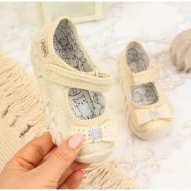 Balerini Fete Papuci Cu Velcro Bej Befado 1