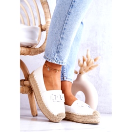 FB2 Espadrile clasice pe platforma albă Julianne 1