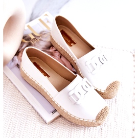 FB2 Espadrile clasice pe platforma albă Julianne 4