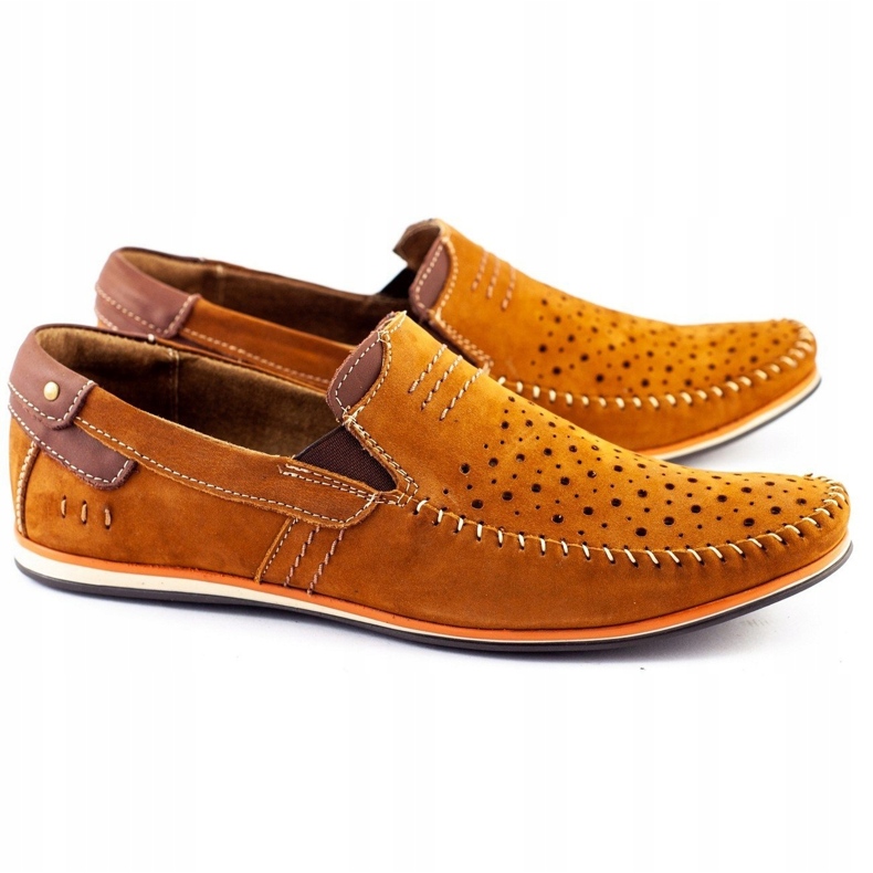 KOMODO Încălțăminte pentru bărbați mocasini 876 cămilă de vară maro portocale 2 KOMODO Încălțăminte pentru bărbați mocasini 876 cămilă de vară maro portocale 2