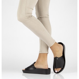 Papuci din piele Filippo DK2059 / 22 Bk negru 1