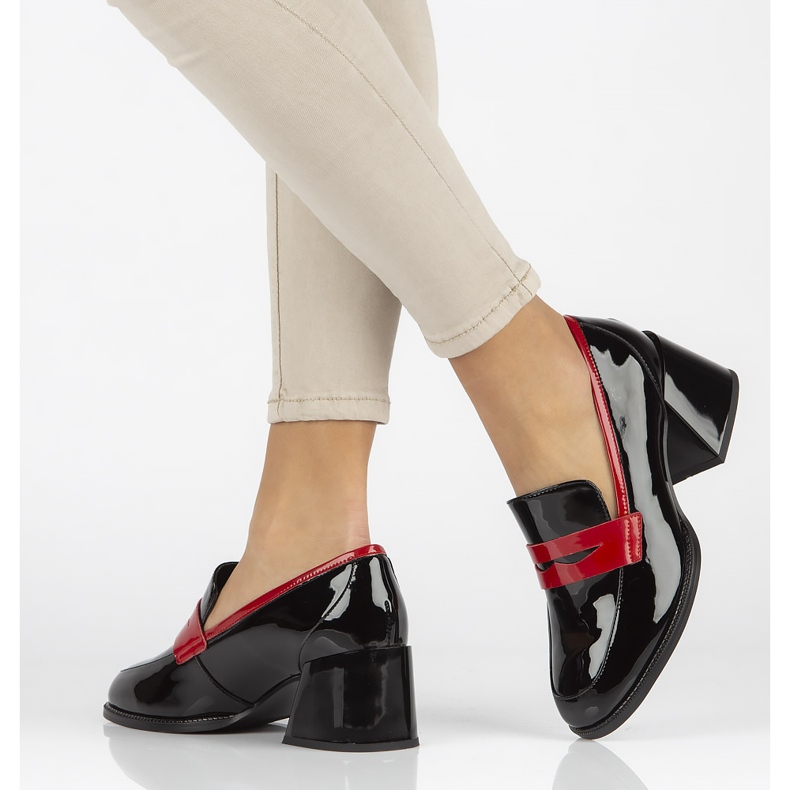 Pompi Piele Filippo DP3727 / 22 Bk negru roșu 2