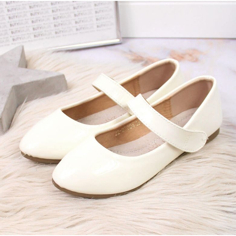 Balerini Fete Cu Velcro Împărtășanie Potocki Alb 2