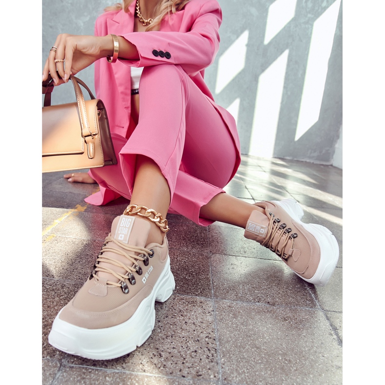 Pantofi sport dama Tenisi Big Star JJ274A222 Bej 1